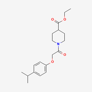 molecular formula C19H27NO4 B3447783 ethyl 1-[(4-isopropylphenoxy)acetyl]-4-piperidinecarboxylate 