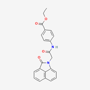 molecular formula C22H18N2O4 B3447909 ETHYL 4-({2-[2-OXOBENZO[CD]INDOL-1(2H)-YL]ACETYL}AMINO)BENZOATE 