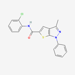 molecular formula C19H14ClN3OS B3448026 N-(2-CHLOROPHENYL)-3-METHYL-1-PHENYL-1H-THIENO(2,3-C)PYRAZOLE-5-CARBOXAMIDE 