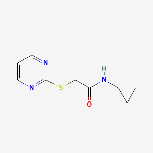 molecular formula C9H11N3OS B3448317 N-cyclopropyl-2-(pyrimidin-2-ylsulfanyl)acetamide 
