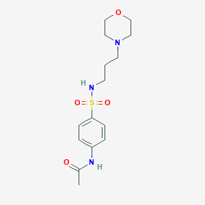molecular formula C15H23N3O4S B344870 N-[4-(3-morpholin-4-ylpropylsulfamoyl)phenyl]acetamide CAS No. 77283-38-6