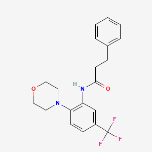 molecular formula C20H21F3N2O2 B3448937 N-[2-morpholin-4-yl-5-(trifluoromethyl)phenyl]-3-phenylpropanamide 