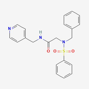 molecular formula C21H21N3O3S B3449017 N~2~-benzyl-N~2~-(phenylsulfonyl)-N-(pyridin-4-ylmethyl)glycinamide 