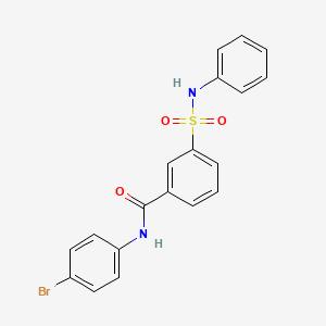 molecular formula C19H15BrN2O3S B3449095 N-(4-bromophenyl)-3-(phenylsulfamoyl)benzamide 