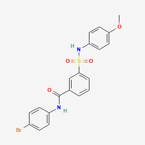 molecular formula C20H17BrN2O4S B3449103 N-(4-bromophenyl)-3-{[(4-methoxyphenyl)amino]sulfonyl}benzamide 