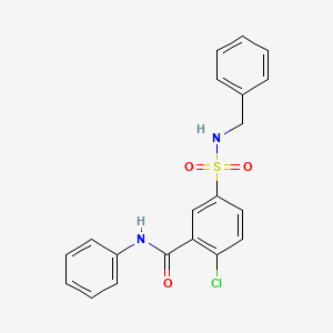 molecular formula C20H17ClN2O3S B3449133 5-(benzylsulfamoyl)-2-chloro-N-phenylbenzamide 