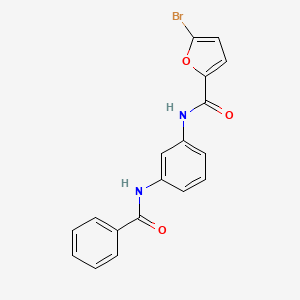 molecular formula C18H13BrN2O3 B3449143 N-(3-benzamidophenyl)-5-bromofuran-2-carboxamide 