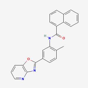 molecular formula C24H17N3O2 B3449158 N-[2-methyl-5-([1,3]oxazolo[4,5-b]pyridin-2-yl)phenyl]naphthalene-1-carboxamide CAS No. 5838-30-2