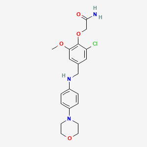 molecular formula C20H24ClN3O4 B3449203 2-[2-chloro-6-methoxy-4-({[4-(4-morpholinyl)phenyl]amino}methyl)phenoxy]acetamide 