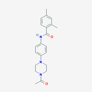molecular formula C21H25N3O2 B3449341 N-[4-(4-acetylpiperazin-1-yl)phenyl]-2,4-dimethylbenzamide 