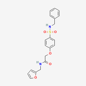 molecular formula C20H20N2O5S B3449354 2-[4-(benzylsulfamoyl)phenoxy]-N-(furan-2-ylmethyl)acetamide 