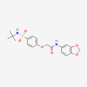 molecular formula C19H22N2O6S B3449357 N-1,3-benzodioxol-5-yl-2-{4-[(tert-butylamino)sulfonyl]phenoxy}acetamide 