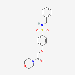 molecular formula C19H22N2O5S B3449390 N-benzyl-4-[2-(4-morpholinyl)-2-oxoethoxy]benzenesulfonamide 