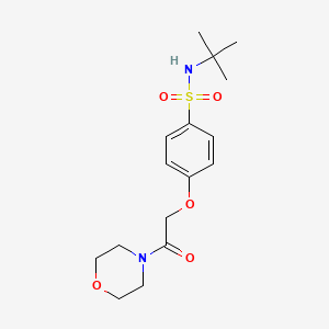 molecular formula C16H24N2O5S B3449409 N-tert-butyl-4-(2-morpholin-4-yl-2-oxoethoxy)benzenesulfonamide 