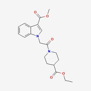 molecular formula C20H24N2O5 B3449467 methyl 1-{2-[4-(ethoxycarbonyl)-1-piperidinyl]-2-oxoethyl}-1H-indole-3-carboxylate 