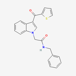 molecular formula C22H18N2O2S B3449477 N-BENZYL-2-[3-(THIOPHENE-2-CARBONYL)-1H-INDOL-1-YL]ACETAMIDE 