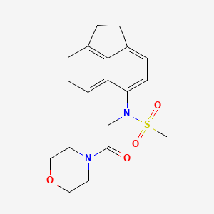 molecular formula C19H22N2O4S B3449504 N-Acenaphthen-5-yl-N-(2-morpholin-4-yl-2-oxo-ethyl)-methanesulfonamide 