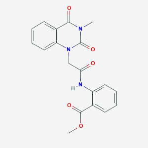 molecular formula C19H17N3O5 B3449509 METHYL 2-[2-(3-METHYL-2,4-DIOXO-1,2,3,4-TETRAHYDROQUINAZOLIN-1-YL)ACETAMIDO]BENZOATE 