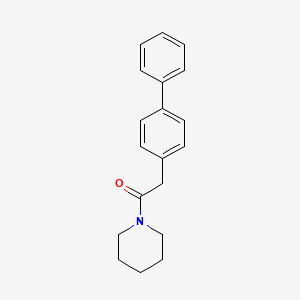 molecular formula C19H21NO B3449516 1-(4-biphenylylacetyl)piperidine 