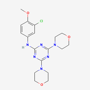 molecular formula C18H23ClN6O3 B3449527 N-(3-chloro-4-methoxyphenyl)-4,6-di-4-morpholinyl-1,3,5-triazin-2-amine 