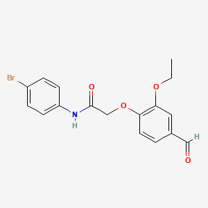 molecular formula C17H16BrNO4 B3449531 N-(4-bromophenyl)-2-(2-ethoxy-4-formylphenoxy)acetamide CAS No. 247592-79-6