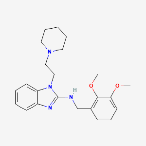 molecular formula C23H30N4O2 B3449731 N-[(2,3-DIMETHOXYPHENYL)METHYL]-1-[2-(PIPERIDIN-1-YL)ETHYL]-1H-1,3-BENZODIAZOL-2-AMINE 