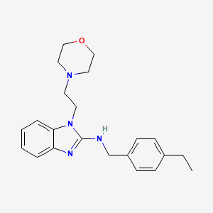 molecular formula C22H28N4O B3449744 N-[(4-ETHYLPHENYL)METHYL]-1-[2-(MORPHOLIN-4-YL)ETHYL]-1H-1,3-BENZODIAZOL-2-AMINE 