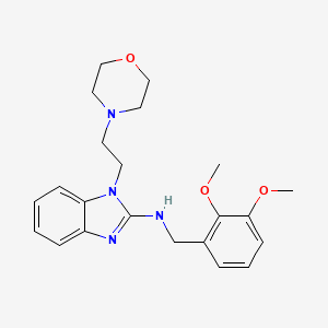 molecular formula C22H28N4O3 B3449750 N-[(2,3-DIMETHOXYPHENYL)METHYL]-1-[2-(MORPHOLIN-4-YL)ETHYL]-1H-1,3-BENZODIAZOL-2-AMINE 