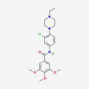 molecular formula C22H28ClN3O4 B3449810 N-[3-chloro-4-(4-ethylpiperazin-1-yl)phenyl]-3,4,5-trimethoxybenzamide 
