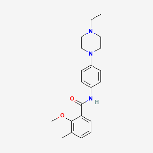 molecular formula C21H27N3O2 B3449854 N-[4-(4-ethylpiperazin-1-yl)phenyl]-2-methoxy-3-methylbenzamide 