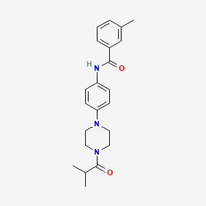 molecular formula C22H27N3O2 B3449867 N-[4-(4-isobutyryl-1-piperazinyl)phenyl]-3-methylbenzamide 