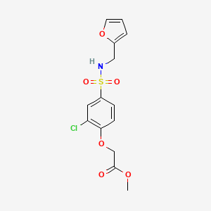 molecular formula C14H14ClNO6S B3449911 methyl (2-chloro-4-{[(2-furylmethyl)amino]sulfonyl}phenoxy)acetate 