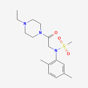 molecular formula C17H27N3O3S B3449934 N-(2,5-dimethylphenyl)-N-[2-(4-ethyl-1-piperazinyl)-2-oxoethyl]methanesulfonamide 