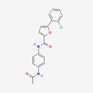 molecular formula C19H15ClN2O3 B3450026 N-(4-acetamidophenyl)-5-(2-chlorophenyl)furan-2-carboxamide 