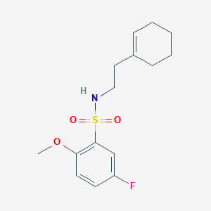 molecular formula C15H20FNO3S B345003 N-[2-(cyclohex-1-en-1-yl)ethyl]-5-fluoro-2-methoxybenzene-1-sulfonamide CAS No. 898644-78-5