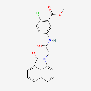 molecular formula C21H15ClN2O4 B3450035 methyl 2-chloro-5-{[(2-oxobenzo[cd]indol-1(2H)-yl)acetyl]amino}benzoate 