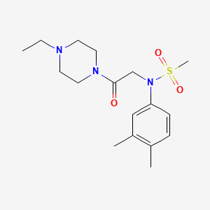 molecular formula C17H27N3O3S B3450039 N-(3,4-dimethylphenyl)-N-[2-(4-ethyl-1-piperazinyl)-2-oxoethyl]methanesulfonamide 