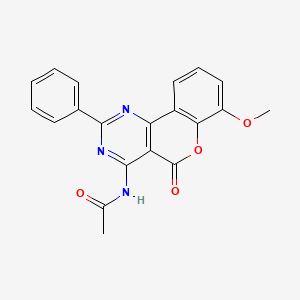 molecular formula C20H15N3O4 B3450118 N-(7-methoxy-5-oxo-2-phenyl-5H-chromeno[4,3-d]pyrimidin-4-yl)acetamide 