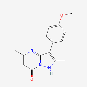 molecular formula C15H15N3O2 B3450183 3-(4-METHOXYPHENYL)-2,5-DIMETHYL-4H,7H-PYRAZOLO[1,5-A]PYRIMIDIN-7-ONE 