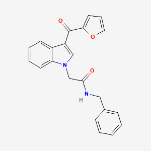 molecular formula C22H18N2O3 B3450220 N-BENZYL-2-[3-(FURAN-2-CARBONYL)-1H-INDOL-1-YL]ACETAMIDE 