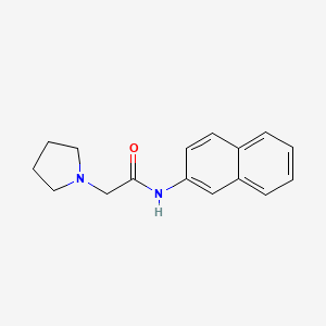 molecular formula C16H18N2O B3450236 N-(naphthalen-2-yl)-2-(pyrrolidin-1-yl)acetamide CAS No. 89473-74-5