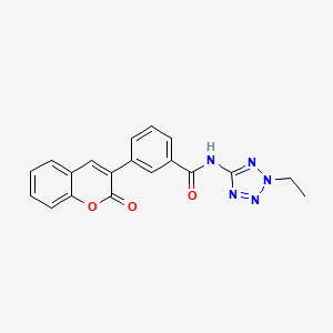molecular formula C19H15N5O3 B3450310 N-(2-ethyl-2H-tetrazol-5-yl)-3-(2-oxo-2H-chromen-3-yl)benzamide 