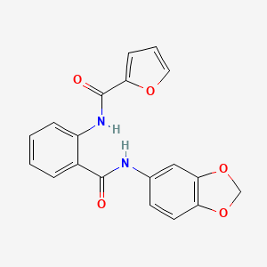 molecular formula C19H14N2O5 B3450326 N-{2-[(1,3-benzodioxol-5-ylamino)carbonyl]phenyl}-2-furamide 