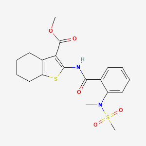 molecular formula C19H22N2O5S2 B3450393 methyl 2-({2-[methyl(methylsulfonyl)amino]benzoyl}amino)-4,5,6,7-tetrahydro-1-benzothiophene-3-carboxylate 