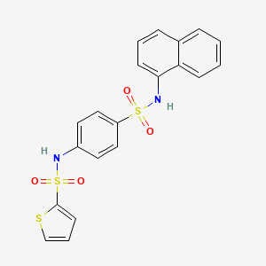 molecular formula C20H16N2O4S3 B3450417 N-[4-(naphthalen-1-ylsulfamoyl)phenyl]thiophene-2-sulfonamide 