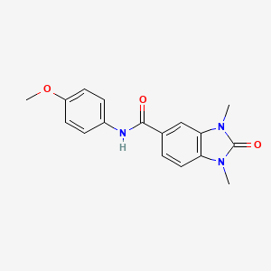 molecular formula C17H17N3O3 B3450422 N-(4-methoxyphenyl)-1,3-dimethyl-2-oxobenzimidazole-5-carboxamide 