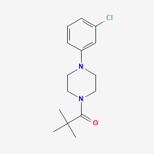 molecular formula C15H21ClN2O B3450466 1-[4-(3-chlorophenyl)piperazin-1-yl]-2,2-dimethylpropan-1-one 