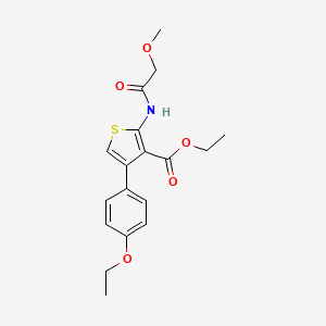 molecular formula C18H21NO5S B3450488 ethyl 4-(4-ethoxyphenyl)-2-[(methoxyacetyl)amino]-3-thiophenecarboxylate 