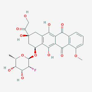 molecular formula C27H27FO12 B034505 7-O-(2,6-Dideoxy-2-fluorotalopyranose)adriamycinone CAS No. 103930-51-4