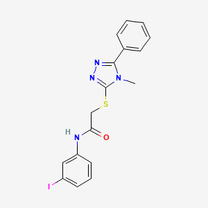 molecular formula C17H15IN4OS B3450512 N-(3-iodophenyl)-2-[(4-methyl-5-phenyl-4H-1,2,4-triazol-3-yl)thio]acetamide 